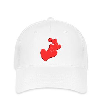 Cute Hearts Love Design - Flexfit Cap - white - Front