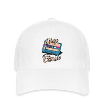 Kassettenband Stay Klassische Illustration - Flexfit Cap - Weiß - Vorne