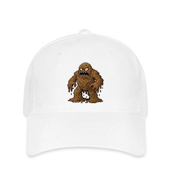 Brown Slime Monster - Flexfit Cap - white - Front