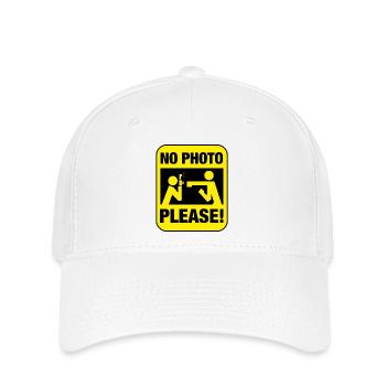 Bitte keine Fotos! - Flexfit Cap - Weiß - Vorne