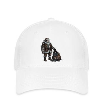 Père Noël cyborg - Casquette Flexfit - blanc - Devant