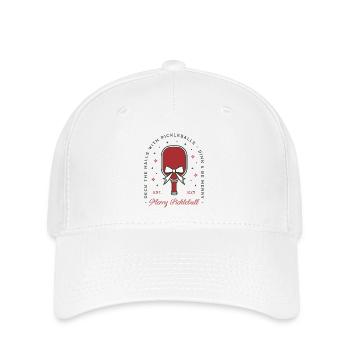 Christmas pickleball funny quotes party aesthetic - Flexfit Cap - white - Front