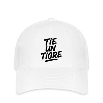 Tigre Typo Noir Unique tie un tigre marseille - Casquette Flexfit - blanc - Devant