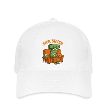 Six Sept Malades Sept - Casquette Flexfit - blanc - Devant