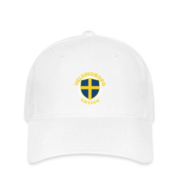 Helsingborg-Schild Schweden - Flexfit Cap - Weiß - Vorne
