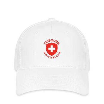 Fribourg Swiss Shield with Cross - Flexfit Cap - white - Front