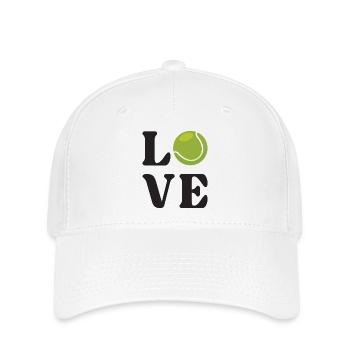 Tennis-Liebhaber - Flexfit Cap - Weiß - Vorne