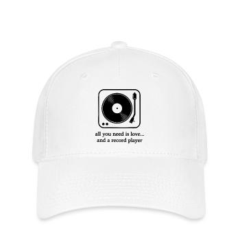 Platines – Love & Vinyl Statement - Casquette Flexfit - blanc - Devant