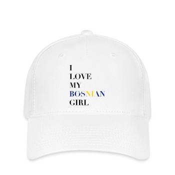 I LOVE MY BOSNIAN GIRL - Flexfit Cap - Weiß - Vorne