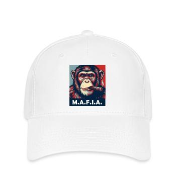 Pop Art Chimp with Cigar - Flexfit Cap - white - Front