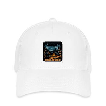 Bleib wach Lagerfeuernacht - Flexfit Cap - Weiß - Vorne