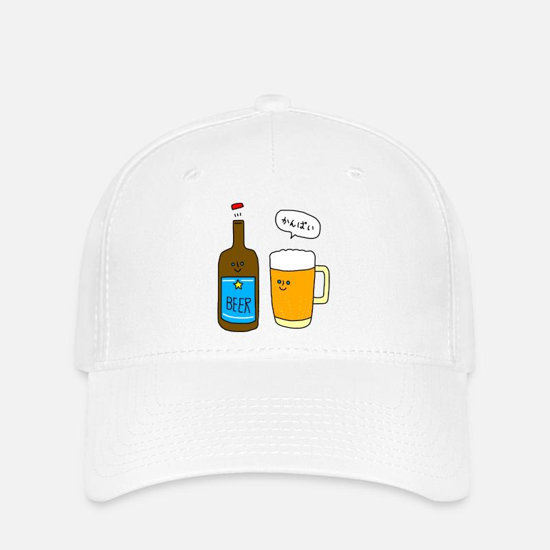 Kanpai! - Japanese speaking beer - Flexfit Cap - white