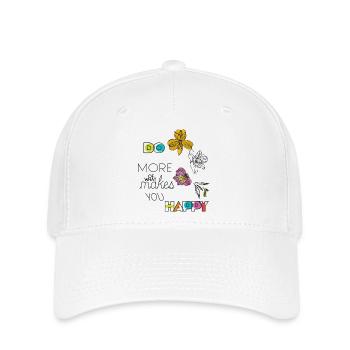 Be Happy - Flexfit Cap - white - Front