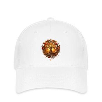 Fire Tree in Mandala - Flexfit Cap - white - Front