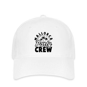 Malle 2026 Mallorca Party Crew - Flexfit Cap - Weiß - Vorne