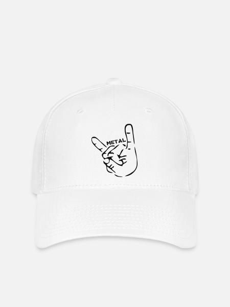Metal Hard Rock - Flexfit Cap - Weiß