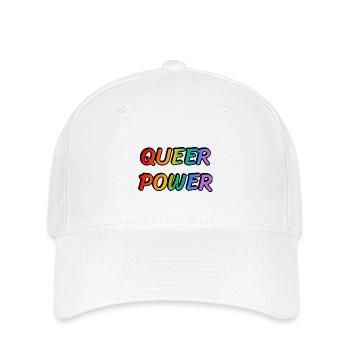 Pouvoir queer - Casquette Flexfit - blanc - Devant