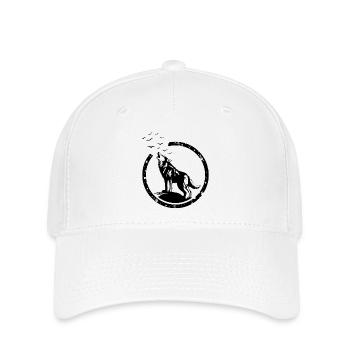 Loup sauvage - Casquette Flexfit - blanc - Devant