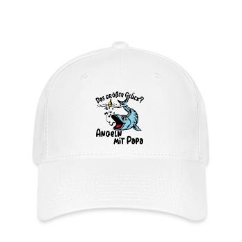 Angeln mit Papa ist das größte Glück - Flexfit Cap - Weiß - Vorne