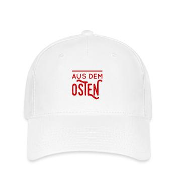 aus dem Osten - Flexfit Cap - Weiß - Vorne