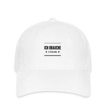 ich brauche länger - Flexfit Cap - Weiß - Vorne