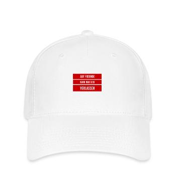 Freunde sind verlässlich - Flexfit Cap - Weiß - Vorne