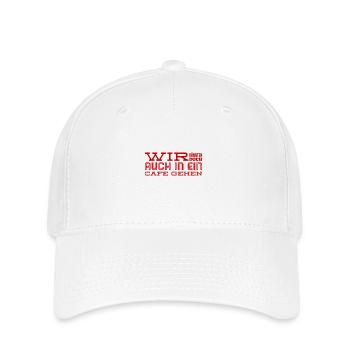 Ab in ein Cafe - Flexfit Cap - Weiß - Vorne