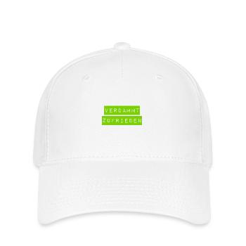 ich bin sehr zufrieden - Flexfit Cap - Weiß - Vorne