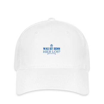 was geht hier ab? - Flexfit Cap - Weiß - Vorne