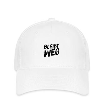 bitte Abstand halten - Flexfit Cap - Weiß - Vorne