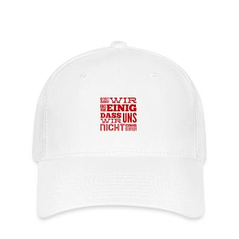 darum sind wir uns nicht einig - Flexfit Cap - Weiß - Vorne