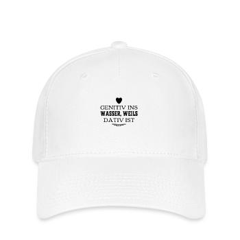 Genitiv ins Wasser - Flexfit Cap - Weiß - Vorne