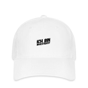 investieren geht immer - Flexfit Cap - Weiß - Vorne