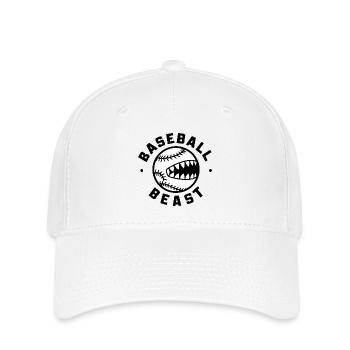 Bête de baseball - Casquette Flexfit - blanc - Devant
