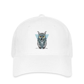 eule Dreieck illuminati Vogel Augen gothic fantasy - Flexfit Cap - Weiß - Vorne