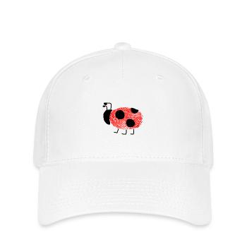 Red Ladybug Brings Good Luck Fingerprint DNA - Flexfit Cap - white - Front
