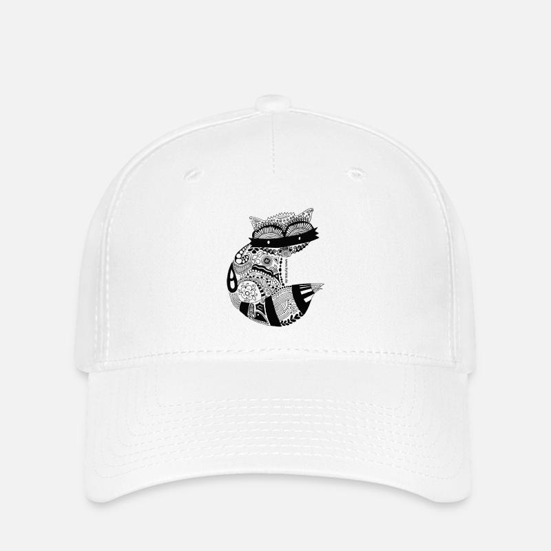 Waschbär - Flexfit Cap - Weiß