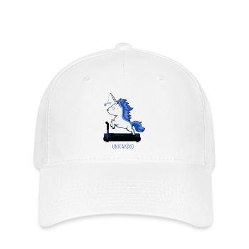 unicardio Ausdauer Einhorn Laufband - Flexfit Cap - Weiß - Vorne