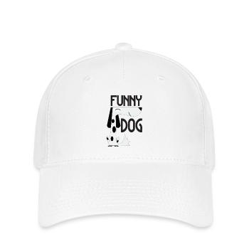 Grappige hond - grappige hond - Flexfit Cap - wit - Voor