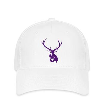Cerf renne rouge avec panache - Casquette Flexfit - blanc - Devant