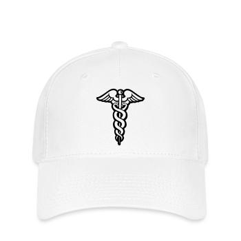 Stick hermes medizin arzt krankenhaus caduceus - Flexfit Cap - Weiß - Vorne