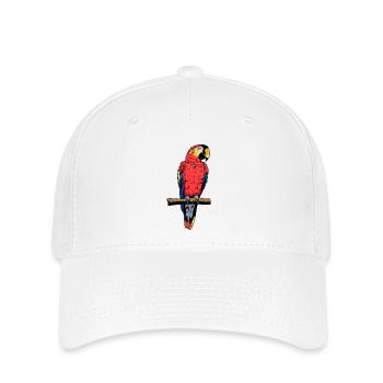 Perroquet Ara Oiseau exotique Faune Animaux du zoo - Casquette Flexfit - blanc - Devant