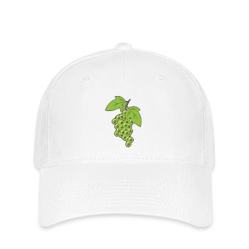 Weintrauben Trauben Rebe Weinrebe Traube Obst - Flexfit Cap - Weiß - Vorne