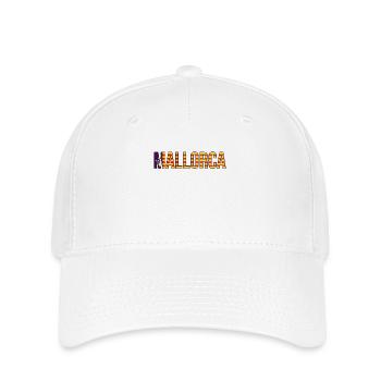 Mallorca Streifen-Schriftzug - Flexfit Cap - Weiß - Vorne