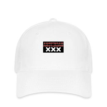 Amsterdam XXX Bold Typography - Flexfit Cap - white - Front
