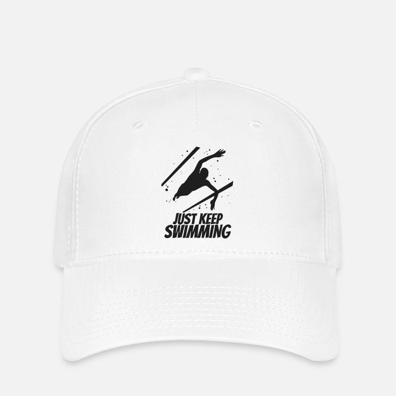 Just Keep Swimming - Flexfit Cap - Weiß