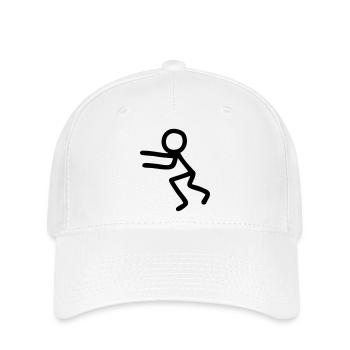 Laufendes Strichmännchen - Flexfit Cap - Weiß - Vorne
