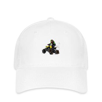 Quad Quadfahrer ATV - Flexfit Cap - Weiß - Vorne