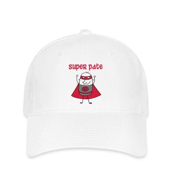Super pate - Flexfit Cap - Weiß - Vorne