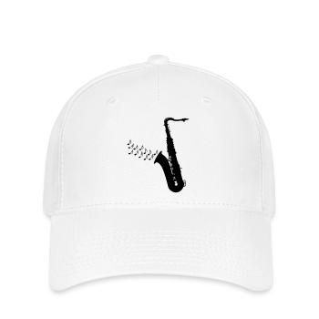 Saxophone / Jazz / Music - Flexfit Cap - white - Front